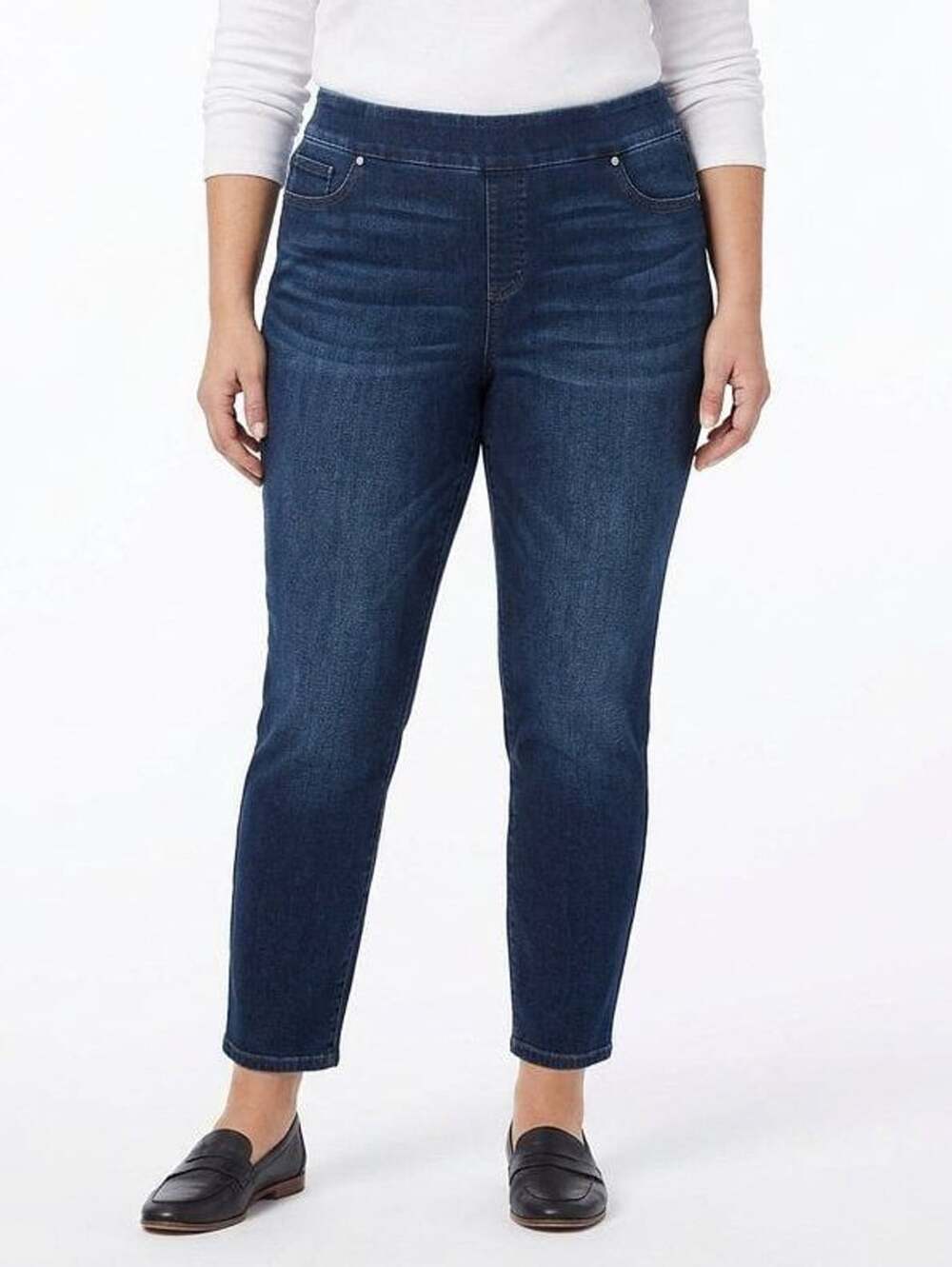 Chico's Pull On Jegging Ankle Size 20R Dark Wash Denim Pull-On